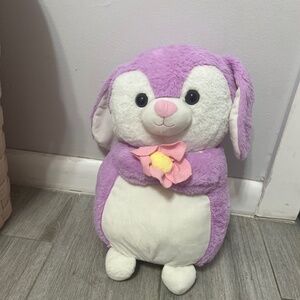 A cute purple bunny plush
